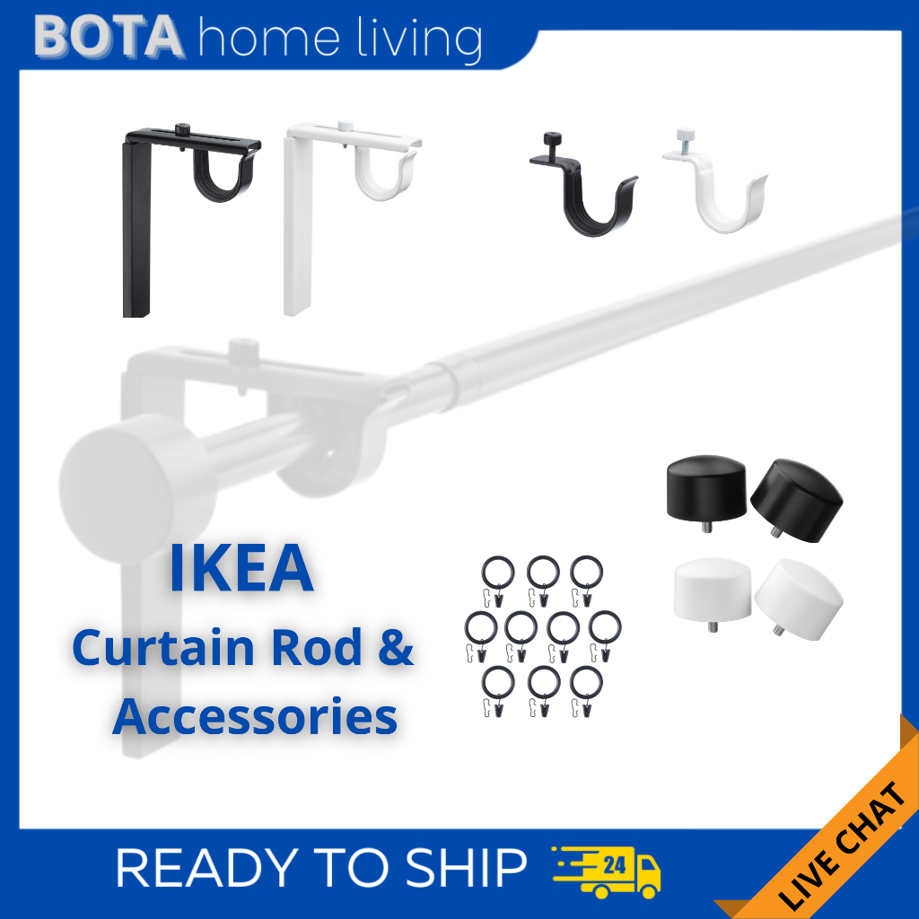 IKEA RACKA HUGAD CURTAIN ROD BATANG LANGSIR BETYDLIG WALL BRACKET ROD ...