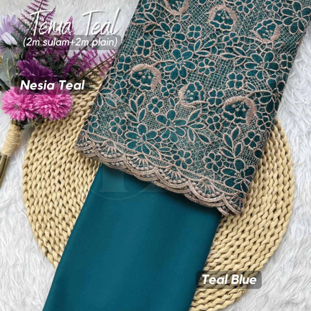 TEMA TEAL WARNA HOT RAYA 2026 COMBO COLOUR TEAL SET KAIN PASANG I SET ...