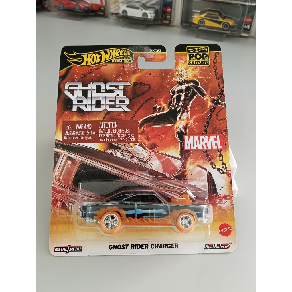 Hot Wheels Premium Pop Culture Marvel Ghost Rider Charger die-cast car ...