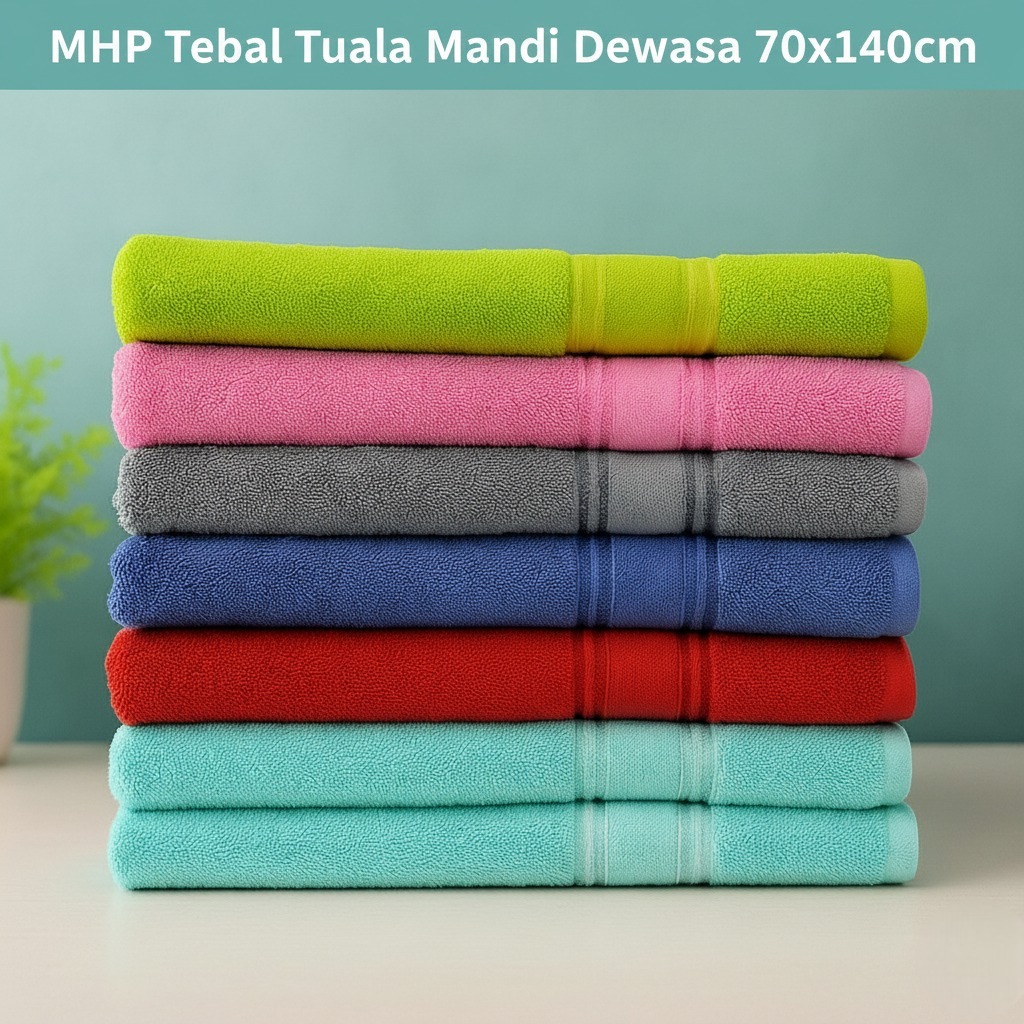MHP Tebal Tuala Mandi Dewasa 70x140cm (300gram) - 100% Cotton, Quick ...