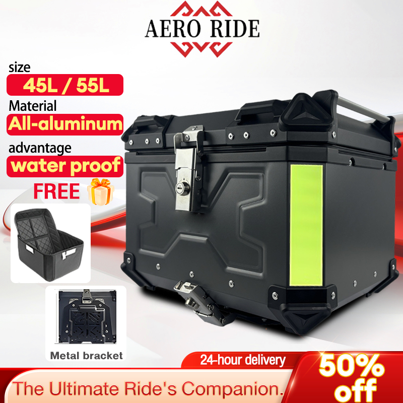 Aero All-aluminum 45L/55L top box Limited time gift leather lining and ...