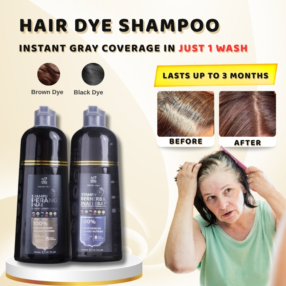 Syampu Herba Inai Lebat Penyelesaian Pantas Untuk Rambut Beruban ...