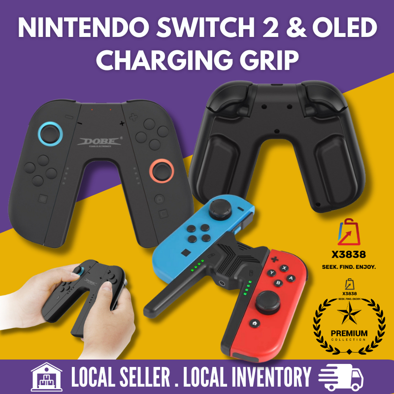 Köp AOLION Nintendo Switch Joy-Con Charging Grip LED Svart