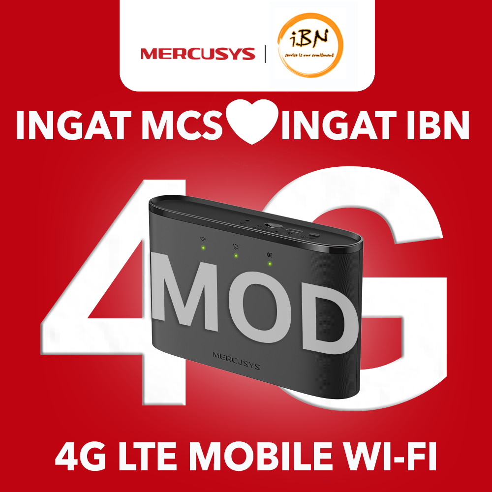 Mercusys🔥UNLIMITED🔥Mod Modem MT110 150Mbps Pocket WiFi 4G LTE with B28 ...