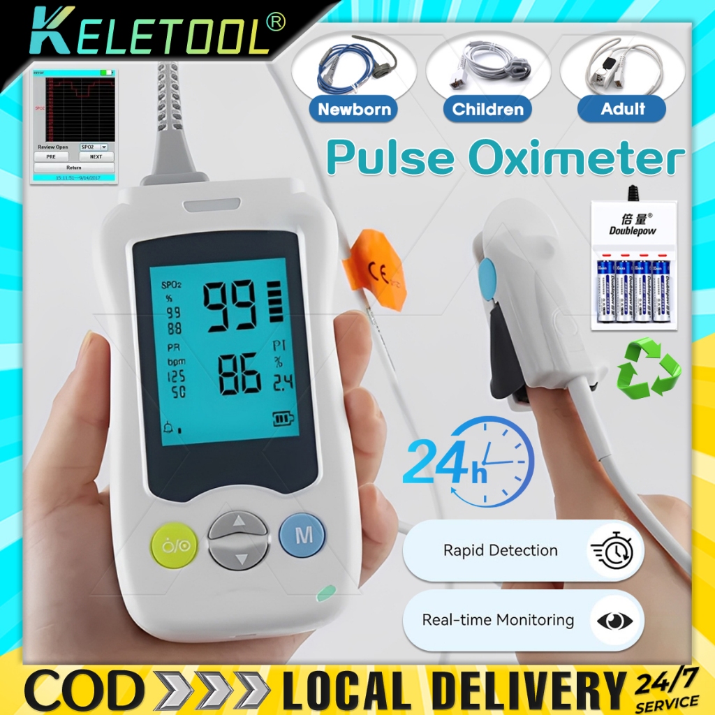 Handheld Pulse Oximeter Digital Probe Medical Oximetry Blood Oxygen ...