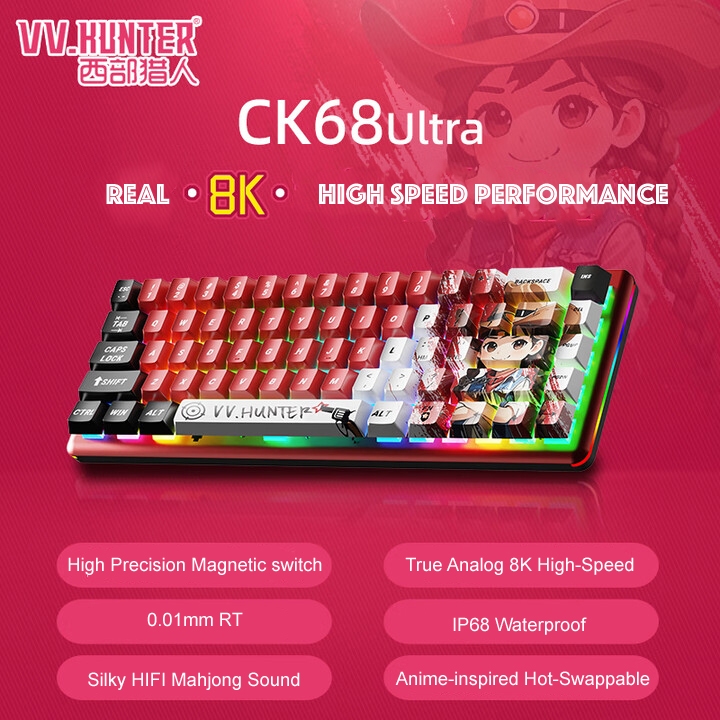 VV.Hunter CK68 Ultra 8K High Speed 68 Keys Magnetic Switch Mechanical ...