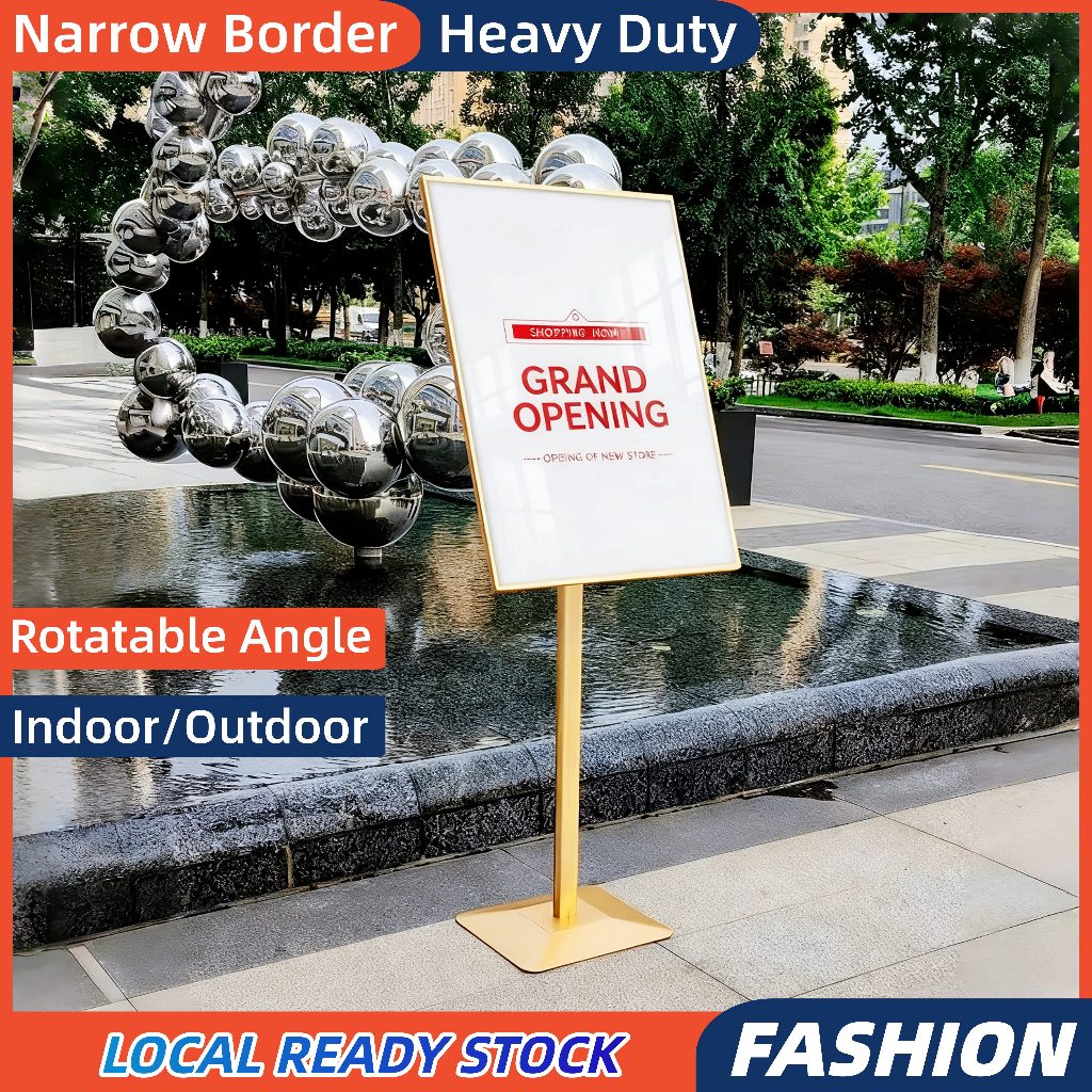 Signboard Stand Hotel Poster Stand Metal Advertising Stand Narrow ...