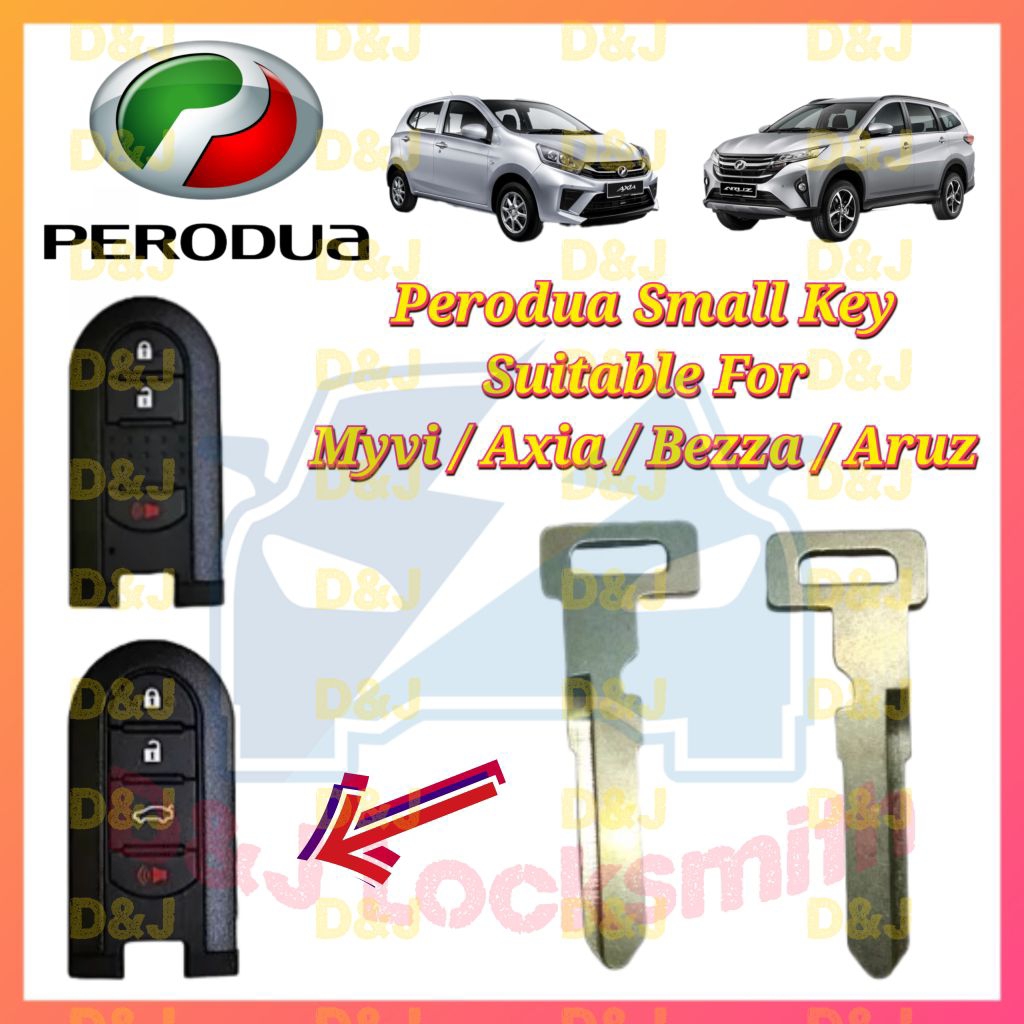🔥 High Quality 🇲🇾 Perodua Axia Myvi Bezza Aruz Smart Remote Key Blade ...