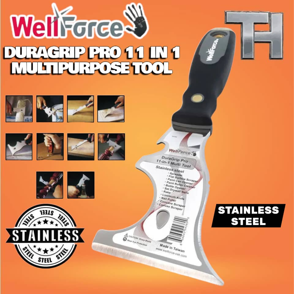 ~ WF-04360 WELLFORCE DURAGRIP PRO STAINLESS STEEL 11-IN-1 MULTI TOOL ...