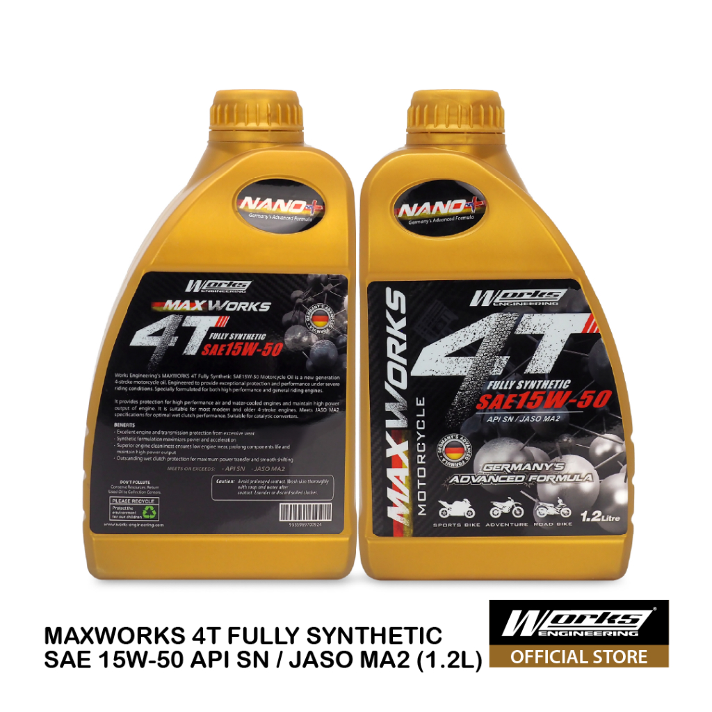 MAXWORKS Fully Synthetic 15w-50 1.2lit | Shopee Malaysia