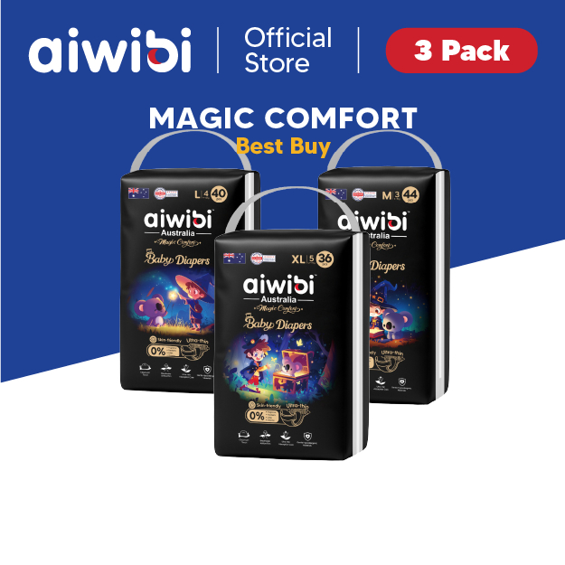 Aiwibi Baby Diapers Magic Comfort Tape (3Pack) | Shopee Malaysia