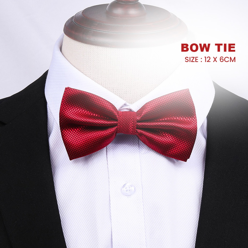 MILANDO Men Adjustable British Bow Tie Necktie Ribbon Tie For Party ...