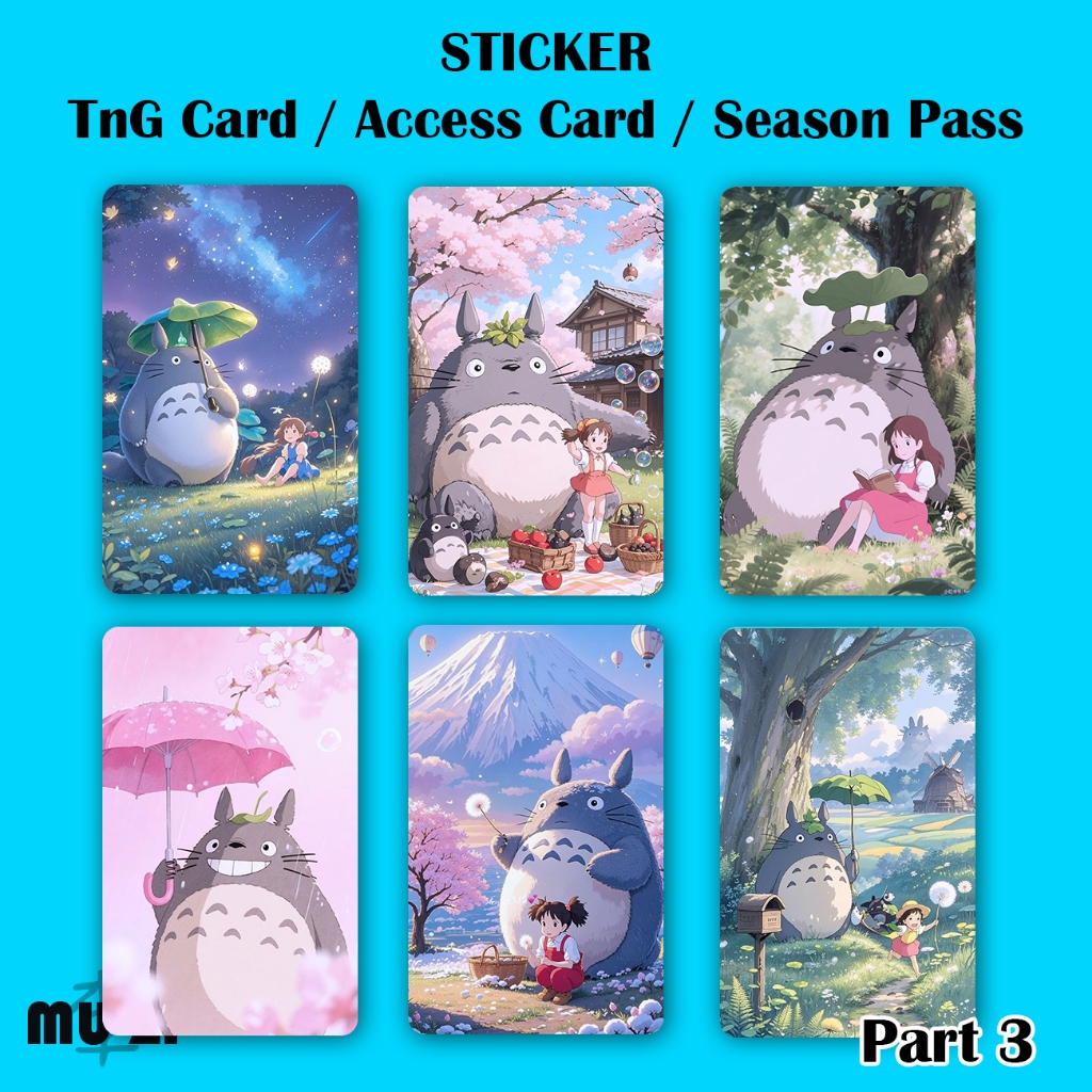 Totoro TnG Card STICKER NFC STICKER (Part 3) Waterproof Thick Hard ...