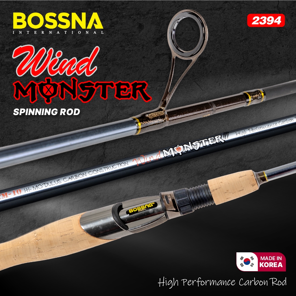 BOSSNA - WIND MASTER - SPINNING ROD - 2 SECTION LURE CASTING ROD ...