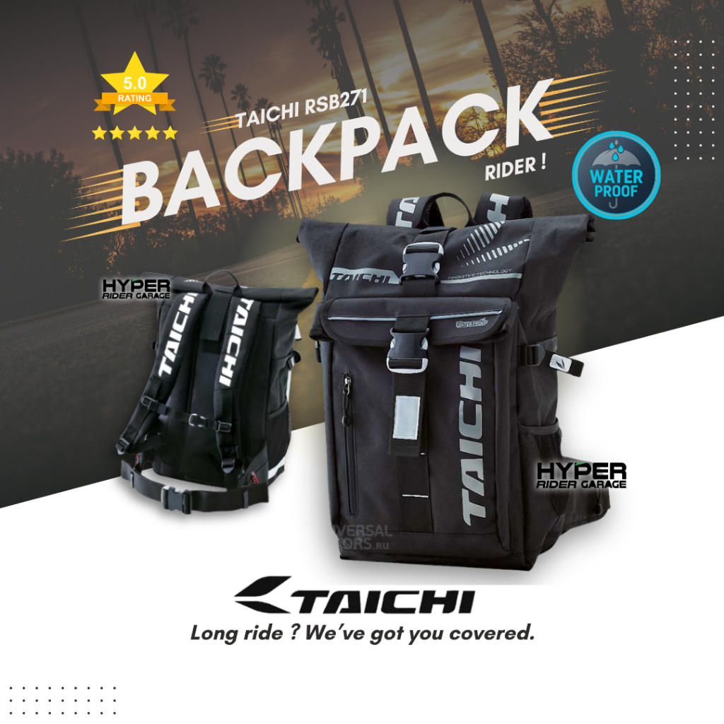 Taichi RSB274 WATERPROOF MOTORCYCLE RIDING BACKPACK READY STOCK MOTOR ...