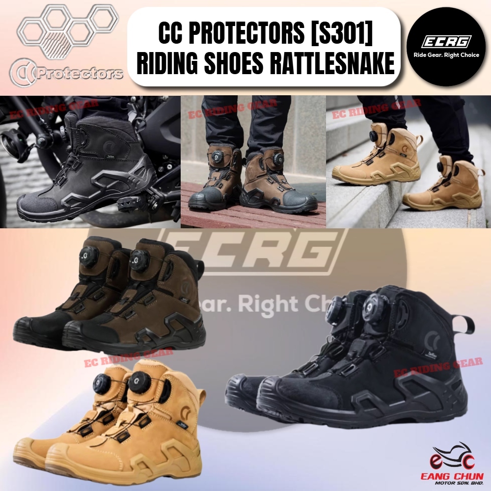RIDING SHOES RATTLESNAKE CC PROTECTORS S301 WATERPROOF | Shopee Malaysia