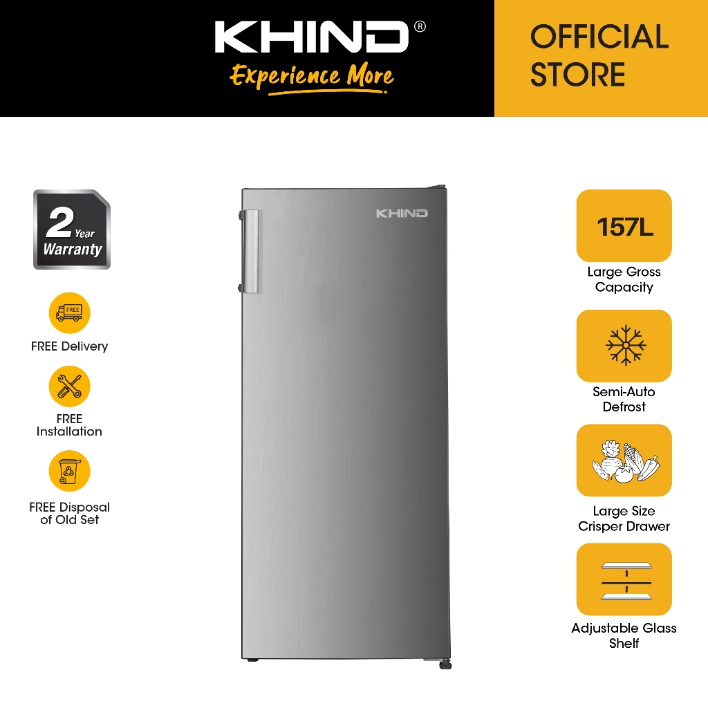 KHIND Refrigerator | Peti Sejuk (157L) RF165 | Shopee Malaysia