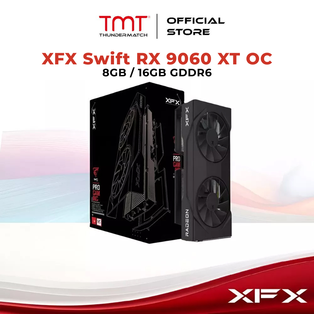 TMT XFX Swift Radeon RX 9060 XT OC Gaming 8GB / 16GB GDDR6 Graphics ...