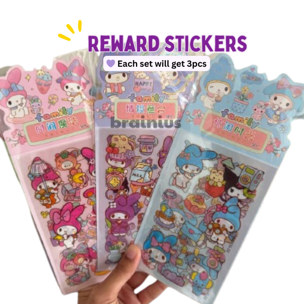 Cute Reward Stickers Capybara & Sanrio | Sticker Comel Untuk Anak ...