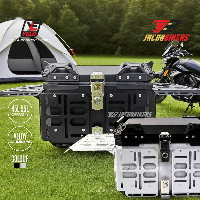 YELO 45L 55L Aluminium Flying Top Box & Side Foldable Tables | Kotak ...