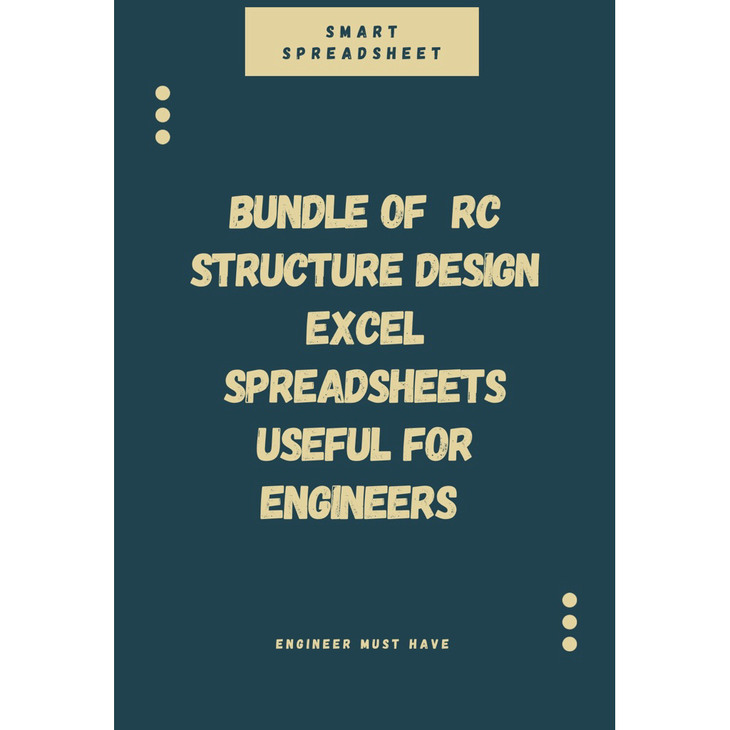 Bundle of RC structure design excel spreadsheets useful for engineers ...
