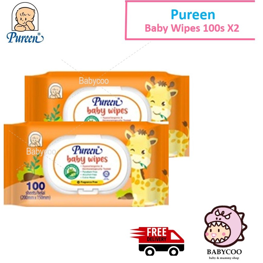 [Ready Stock] Pureen Baby wipes 100s twin pack (total 200s) | Shopee ...