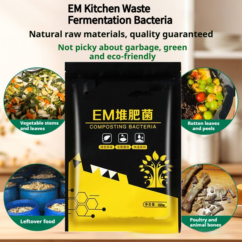 EM Compost Bacteria High Concentration 200g Powder GARDENING Kitchen ...