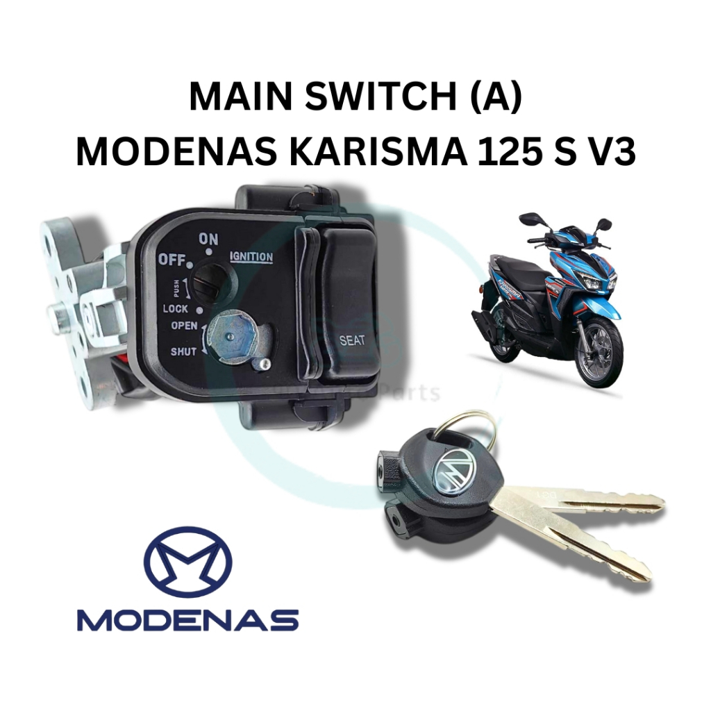 KUNCI MOTOR DEPAN MAIN SWITCH MAIN SUIS MODENAS KARISMA 125 S KARISMA ...