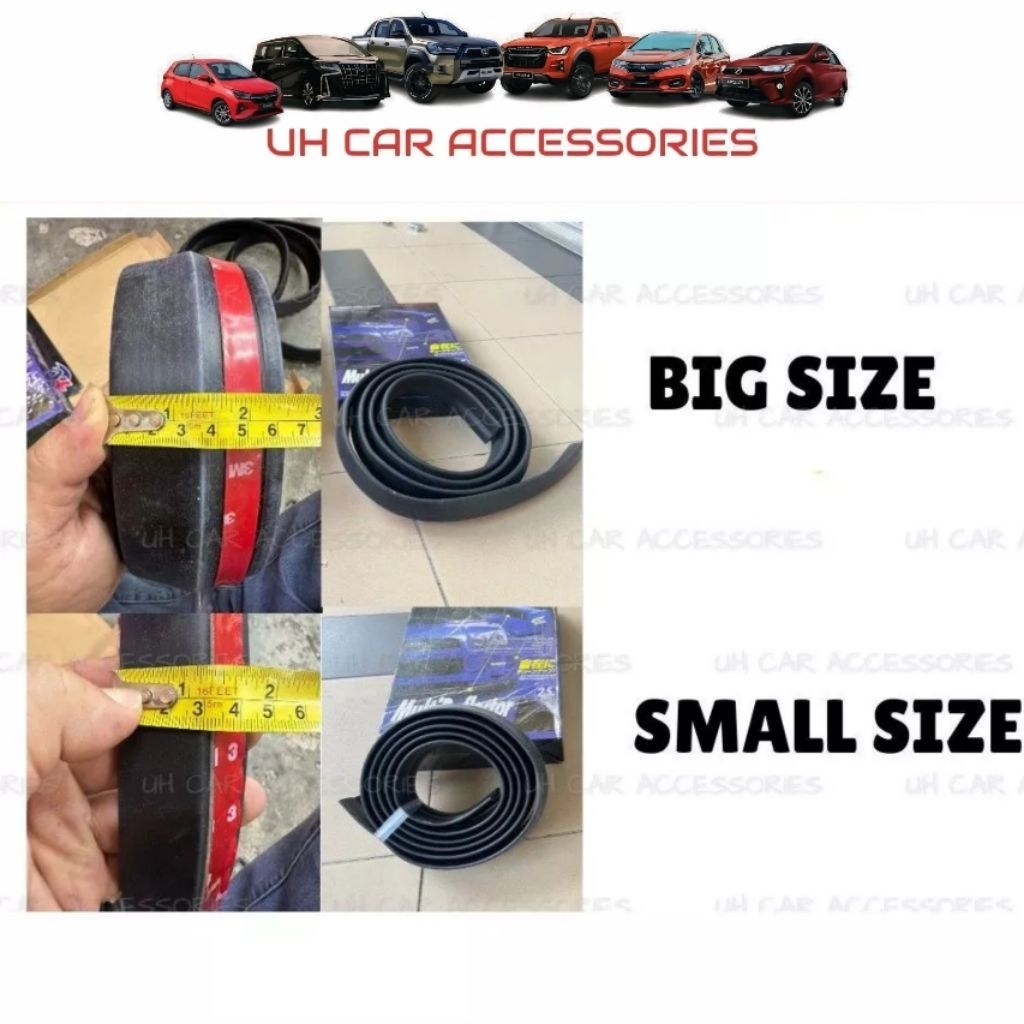 Universal Multi Deflector front lip front bumper diffuser rubber lip ...