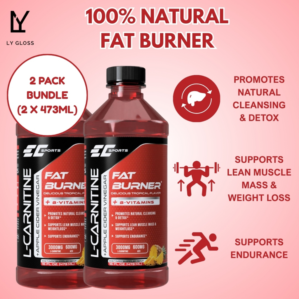 [TWIN PACK] EC Apple Cider Vinegar L-Carnitine Belly Fat Burner – Slimming  Weight Loss Supplement