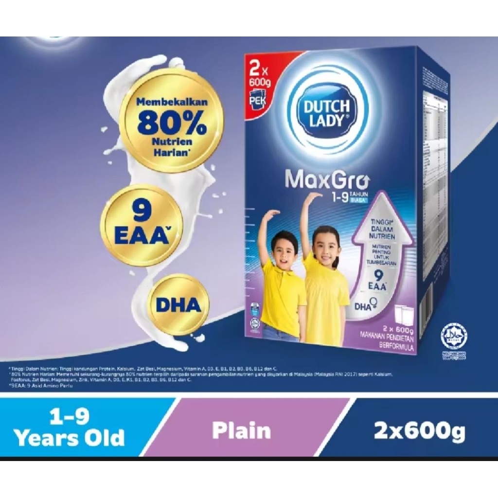 Dutch Lady Maxgro 1-9 Plain 1.2Kg | Shopee Malaysia