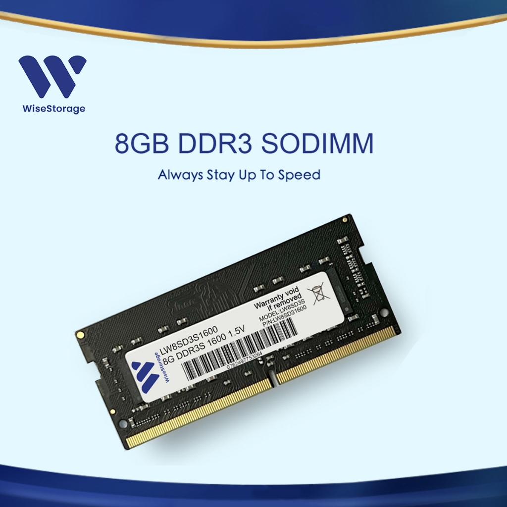 WiseStorage DDR3 Laptop RAM 8GB 1600MHz – SODIMM Notebook Memory Module ...