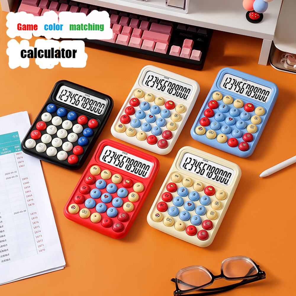 Creative Cartoon Game Color Calculator Cute 12 Buttons Portable Buttons ...