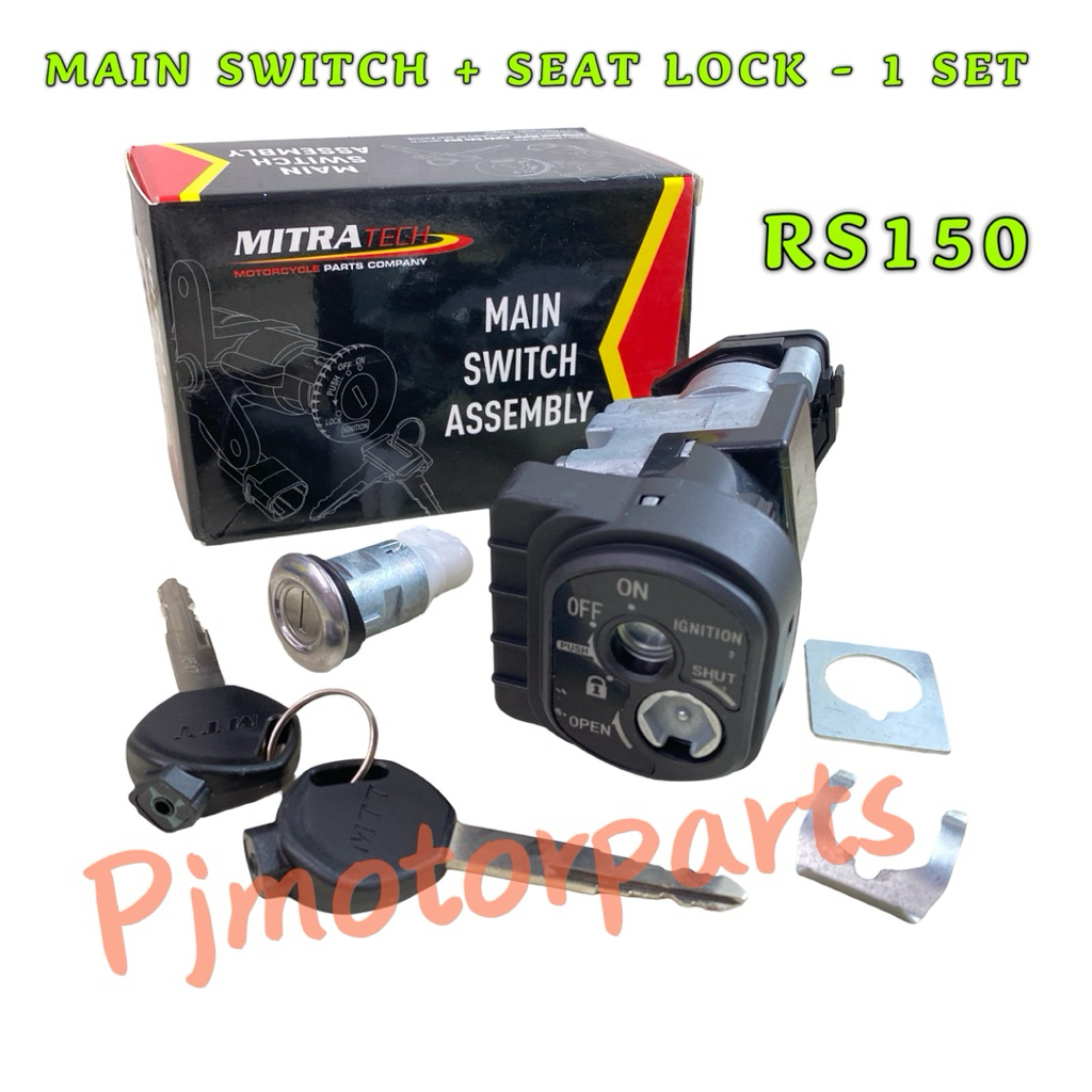 RS150 V1 V2 V3 - ( 1 SET ) IGNITION MAIN SWITCH + SEAT LOCK / KUNCI ...