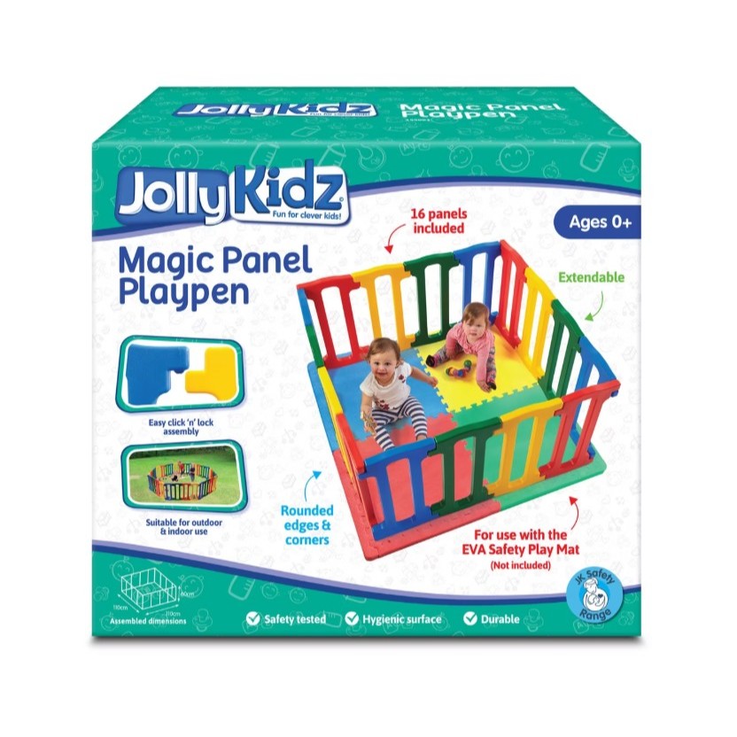 Jolly Kidz Magic Panel Baby Toddler Playpen – A Safe and Spacious Play ...