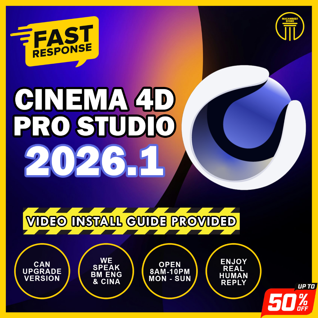 Maxon Cinema 4D Studio 2026💯 EASY INSTALL 💯 LIFETIME PREMIUM 💯 FAST ...