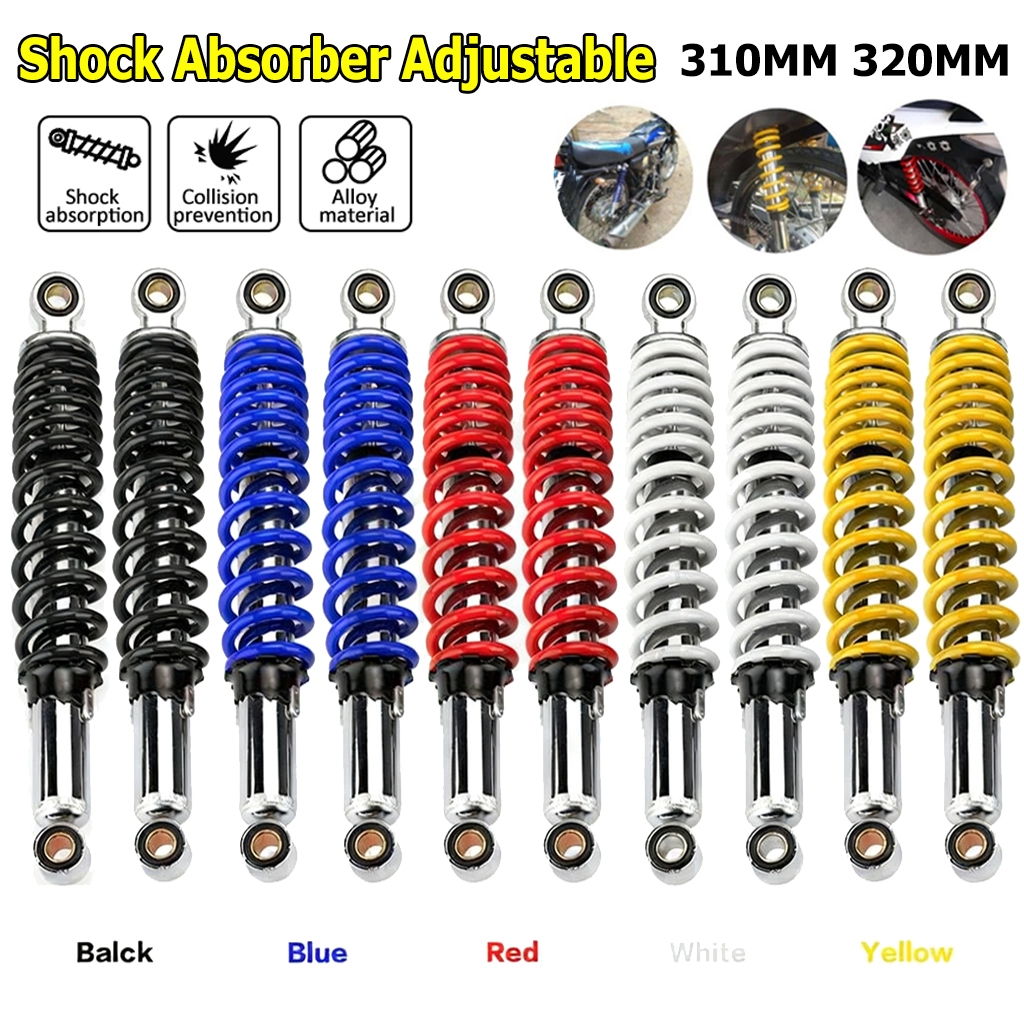 Motorcycle Rear Shock Absorber Set 310mm 320mm Class Adjustable Absober ...