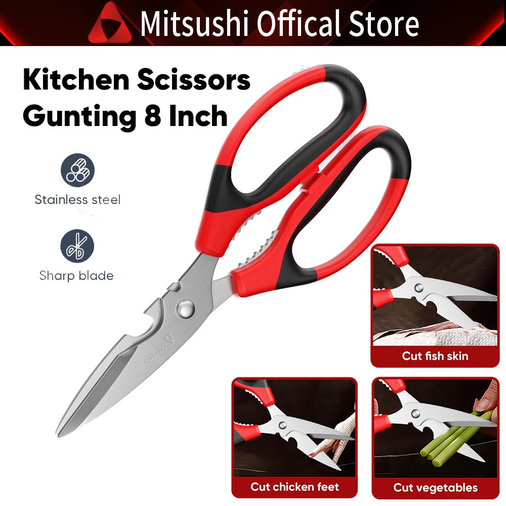 Mitsushi Kitchen Scissors Gunting Multi-purpose Stainless Steel ...