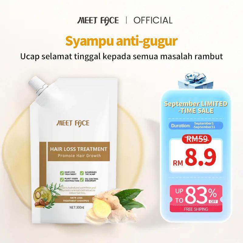 Syampu Rawatan Rambut Anti Rambut Gugur MEET FACE 300ml Kaya Tumbuh ...