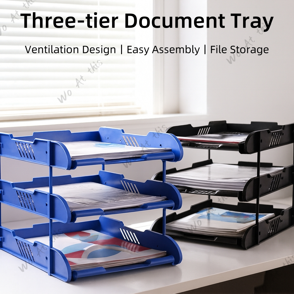3 Tier Thickened File Tray Organizer/A4 Document Tray/Dulang fail tiga ...