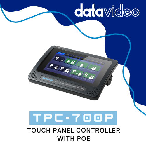 DATAVIDEO TPC-700P Touch Panel Controller with PoE (Power Over Ethernet ...