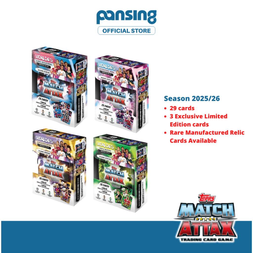 TOPPS Match Attax UCC Booster Mini Tin 2025/26 TCG (29 Cards with 3 ...