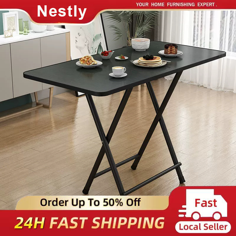 Public Foldable Folding Table Home eating small table Easy To Carry ...