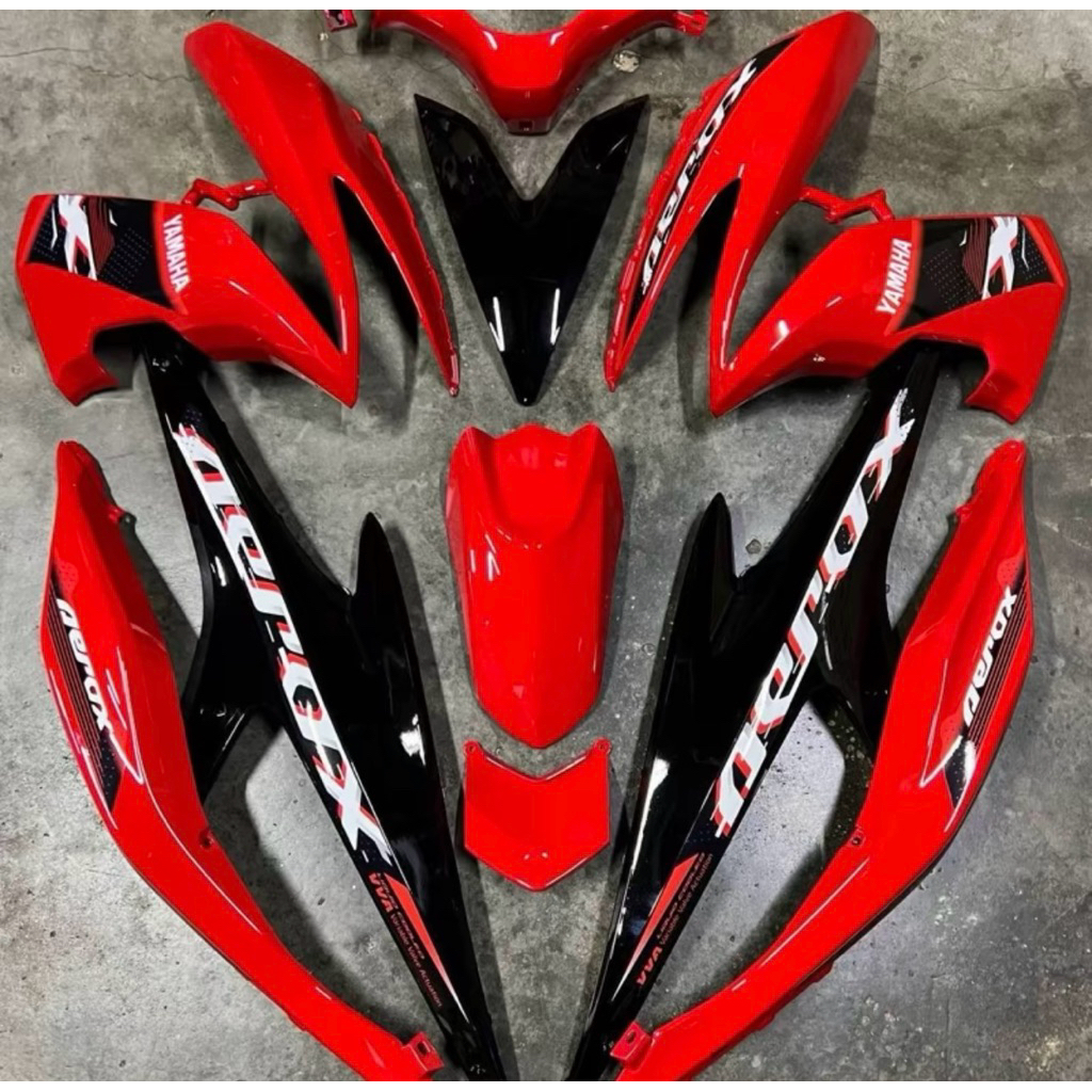 COVERSET NVX V1 RED AEROX VRC STICKER SIAP TAMPAL | Shopee Malaysia