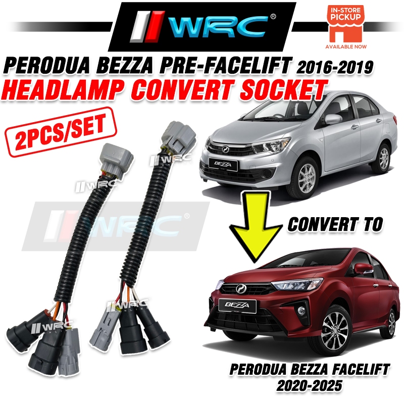 Perodua Bezza Pre-Facelift 2016 - 2019 Headlamp Convert Socket ( 2pcs ...