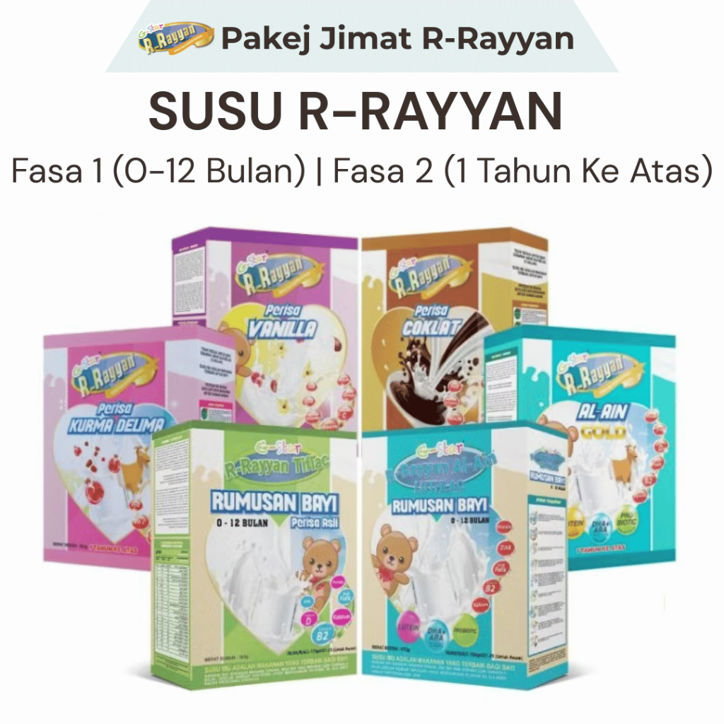 Pakej Jimat R-Rayyan Susu Kambing Formula Bayi & Kanak-Kanak (Semua ...