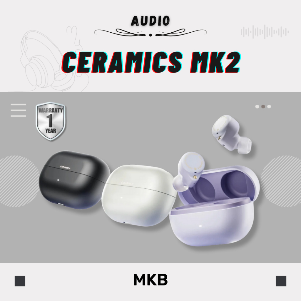 Roseselsa CERAMICS MK2 10mm Dynamic Driver Noise Cancelling Earbuds ...
