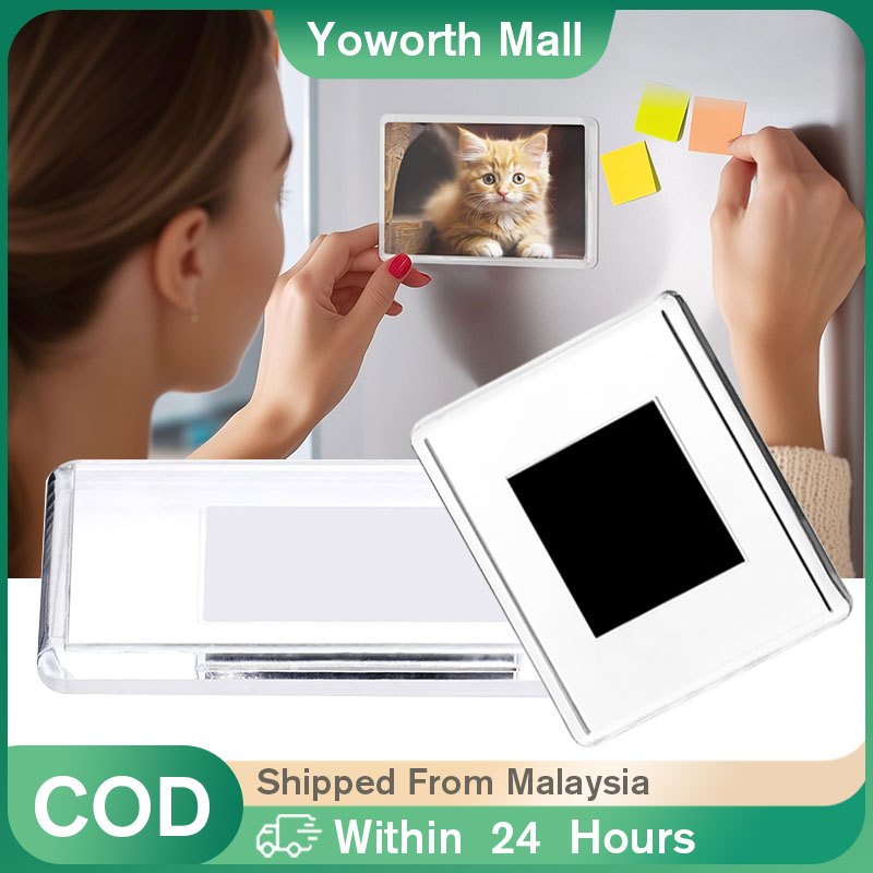 10pcs Rectangle Acrylic Fridge Magnet / Reusable Magnet Acrylic Photo ...