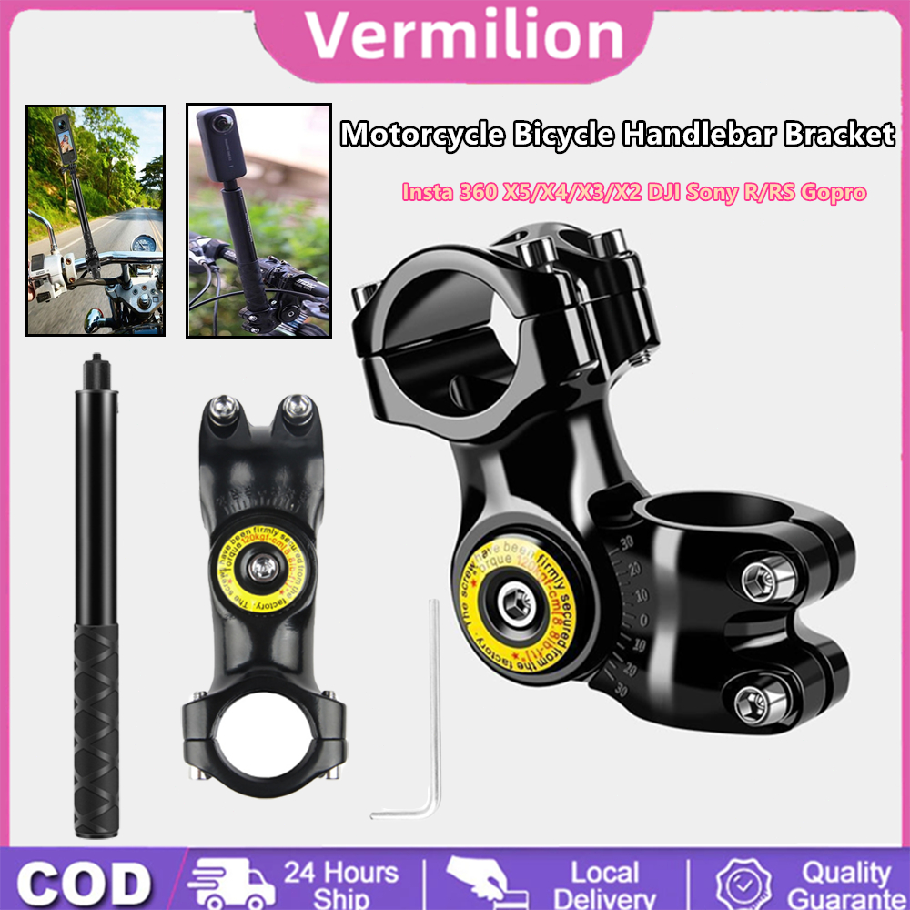 Motorcycle Bicycle Invisible Handlebar Mount Bracket Monopod for ...