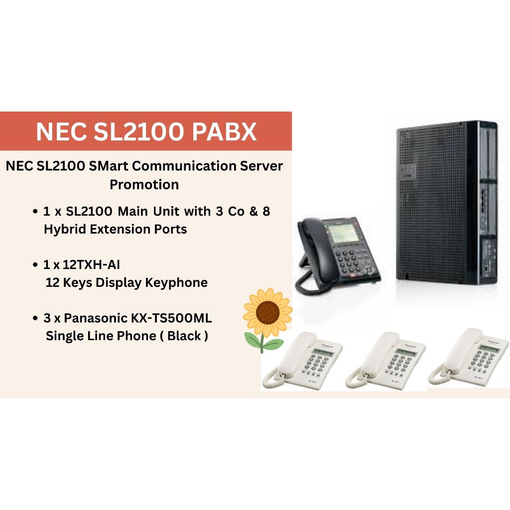 NEC SL2100 Smart Communication System Promotion Package / PABX ...